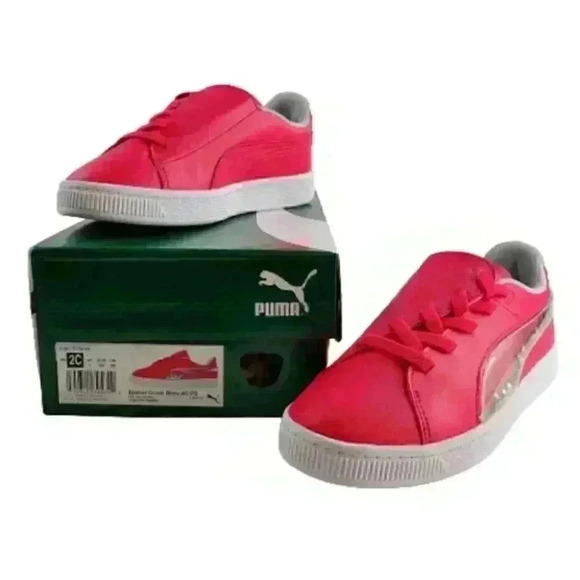 Puma Red Running Shoe Kid's Size 2C Classic - Picture 2 of 11